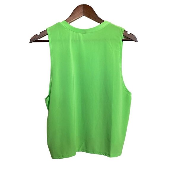 Onzie Womens NWT Lime Green Activewear Workout Cropped Tempo Tank Top Large - Picture 6 of 6